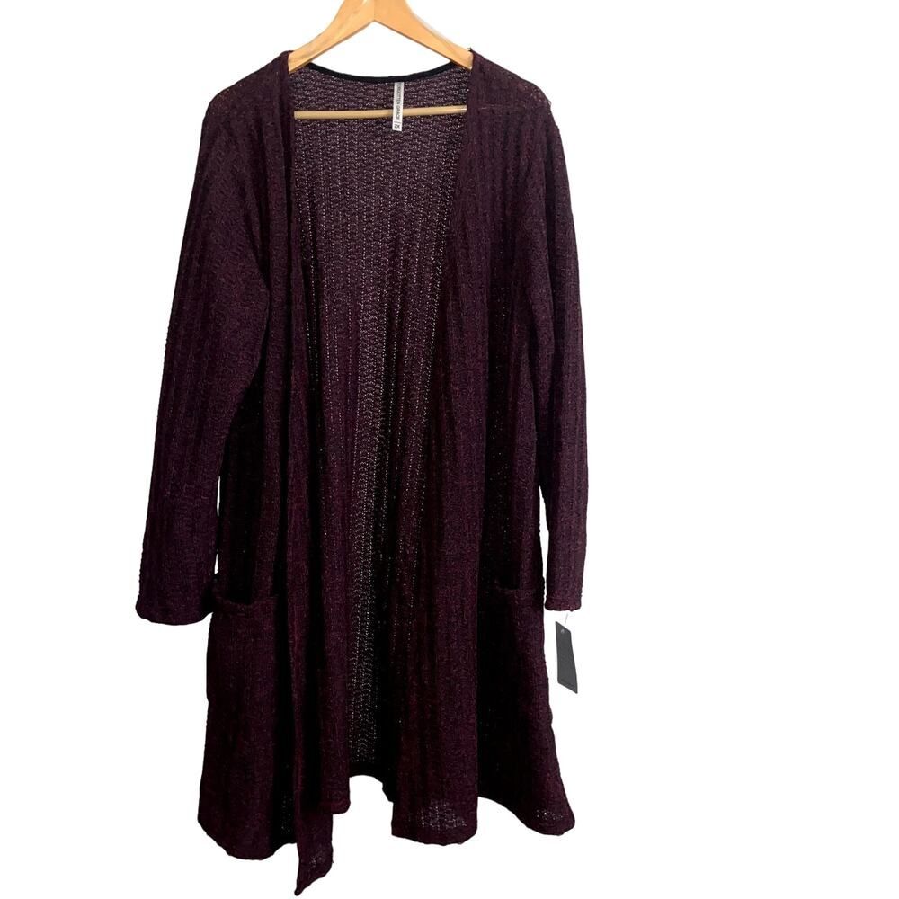 Forgotten Grace Women's Long Cardigan Sweater MIDI Size 2X NWT !